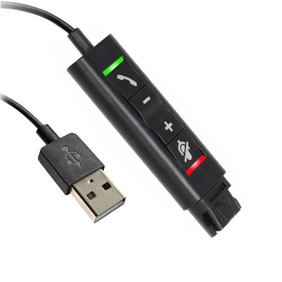 Picture of VoiceJoy QD(Quick Disconnect) Connector to USB Adapter Cable Supports Microsoft Teams answering,ENC Noise-Cancelling and Echo Management