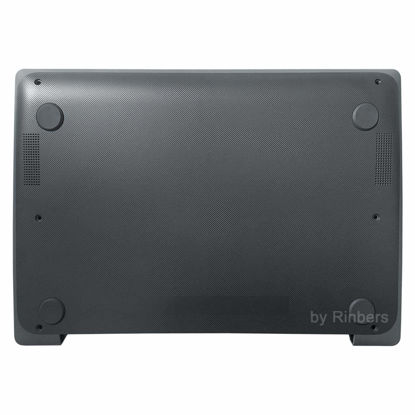 Picture of Rinbers Laptop Lower Bottom Case Base Cover Enclosure Chassis with Rubber Feet for HP Chromebook 11 11A G8 EE TPN-Q232 L89764-001