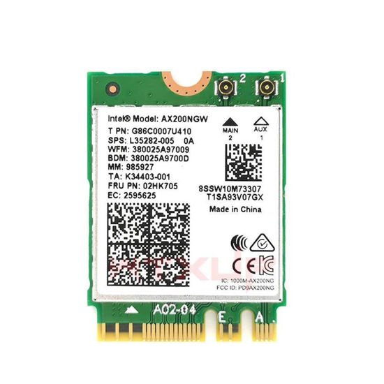 Picture of HighZer0 Electronics Intel Dual Band Wireless AX200NGW - WiFi 6 AX200 WiFi Adapter - 2.4GHz 574Mbps/5GHz 2.4Gbps - 802.11AX Network Card - Bluetooth5.0 Wireless Network Adapter