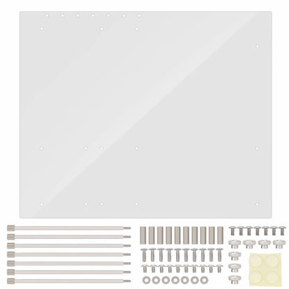 Picture of Computer Case DIY Open Frame Transparent Acrylic Overlock for ATX Mothboard, for Testing, Overclocking, Gaming, Support Longer Graphic Card