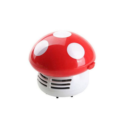Picture of Homoyoyo Mini Desktop Vacuum Cleaner, Mashroom Shaped Portable Cleaning Device Dust Sweeper Dust Crumbs Cleaner for Home Office Keyboard Laptop