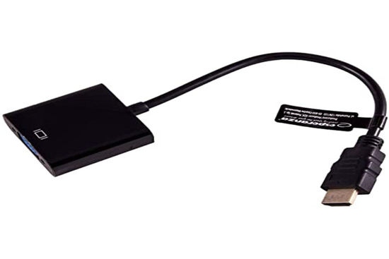 Picture of Gembird a-hdmi-vga-03 VGA HDMI Black Cable Adapter Adaptor for Cable (VGA, HDMI, Male/Female, Black, 1920 x 1080 Pixels, ch7101)