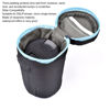 Picture of Fydun 4Pcs DSLR Camera Lens Pouch Neoprene Waterproof Camera Lens Bag Lens Bag Case with Zipper Metal Buckle