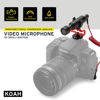 Picture of Koah Condenser Camera Microphone - Compact, Straight Facing Professional On Camera Cardioid Mic - for Sony, Panasonic, Canon, Nikon, Fuji, Olympus Cameras