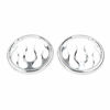 Picture of GZYF Motorcycle Flame Style Speaker Accent Trims Compatible with Harley Electra Glide FLHT 1996-2013, Street Glide FLHX 2006-2013, Trike FLHTCUTG FLHXXX 2009-2013, Chrome