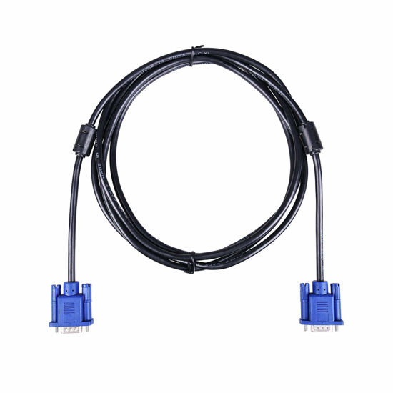 Picture of VGA-to-VGA Cable Male to Male, Standard 15-Pin Computer Monitor Cable Connectors for Projectors, HDTVs, Displays (9.8ft)
