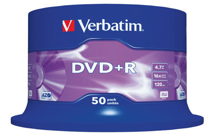 Picture of Verbatim 43550 4.7GB 16x DVD+R Matt Silver - 50 Pack Spindle