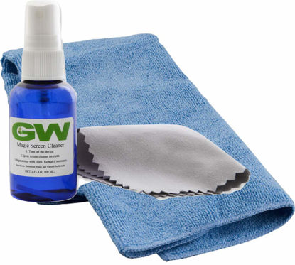 Picture of GW Magic Screen Cleaner Kit - Best for All HDTVs, 4K Ultra HD, Smart LED TV, Touch Screens, Kindle, Tablets, Laptops, Samsung, LG, Sony, Vizio with Spray Bottle and Microfiber Cloths