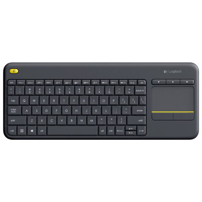 Picture of Logitech Wireless Touch Keyboard K400 Plus Keyboard with 3.5-inch Multi-Touch Touchpad, Quiet Keys, Wireless Keyboard up to 33 ft. Plug-and-Play (Renewed)