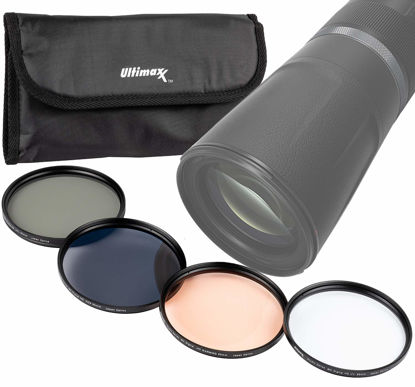 Picture of 95MM Ultimaxx Professional Four Piece HD DigitalFilter Kit (UV, CPL, ND9, Warming Filters) for Camera Lens with 95MM Filter Thread and Protective Filter Pouch