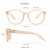 Picture of LifeArt Blue Light Blocking Glasses, Anti Eyestrain, Computer Reading Glasses with Spring Hinge, Gaming Glasses, TV Glasses for Women Men, Anti Glare (Champagne, 0.50 Magnification)