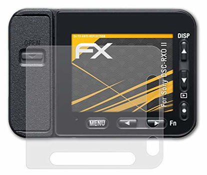 Picture of atFoliX Screen Protector compatible with Sony DSC-RX0 II Screen Protection Film, anti-reflective and shock-absorbing FX Protector Film (3X)