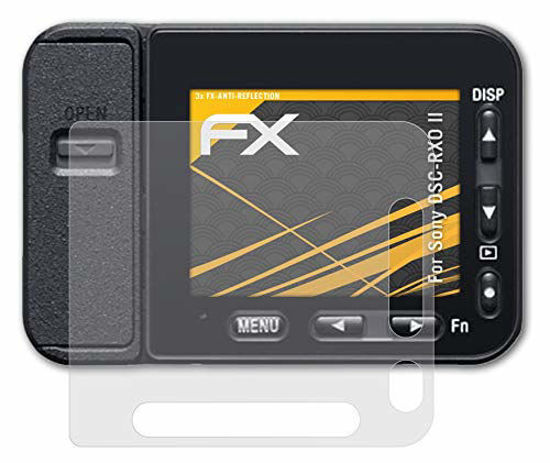 Picture of atFoliX Screen Protector compatible with Sony DSC-RX0 II Screen Protection Film, anti-reflective and shock-absorbing FX Protector Film (3X)