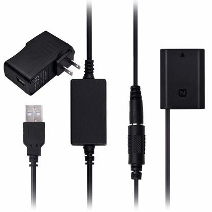 Picture of Andoer DR-FZ100 DC Coupler Dummy Battery Replace of NP-FZ100 Battery with USB DC Converter Power Cable Wall Plug Compatible with Sony A9 A7R3 A7M3 A7S3 A7III A7R4 A7M4 A6600 Cameras