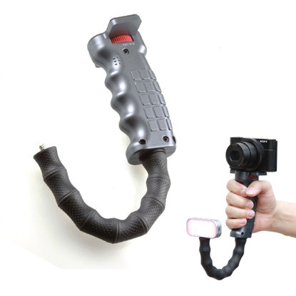 Picture of P&C Pistol Grip Camera Handle Grip Stabilizer w/ Bendable Rubber Arm, 1/4" Mount for DSLR / Mirrorless Camera, Video Stabilizer Handle, Compatible with Canon, Sony, Nikon, Gopro
