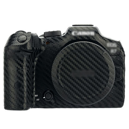 Picture of Kiorafoto EOS R7 Skin，Anti-Scratch Anti-Wear Camera Cover Protector Sticker for Canon EOS R7 Camera Body Protective Film Protection - Carbon Fiber Black