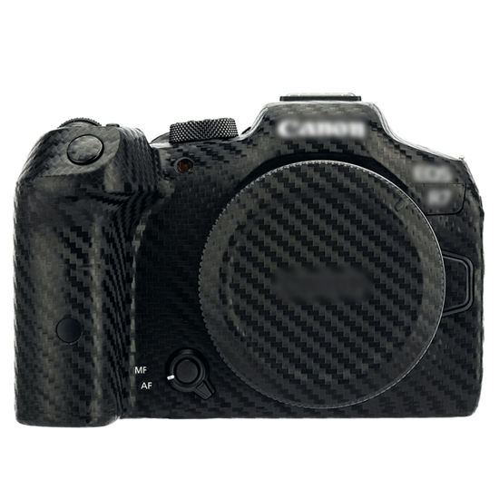 Picture of Kiorafoto EOS R7 Skin，Anti-Scratch Anti-Wear Camera Cover Protector Sticker for Canon EOS R7 Camera Body Protective Film Protection - Carbon Fiber Black