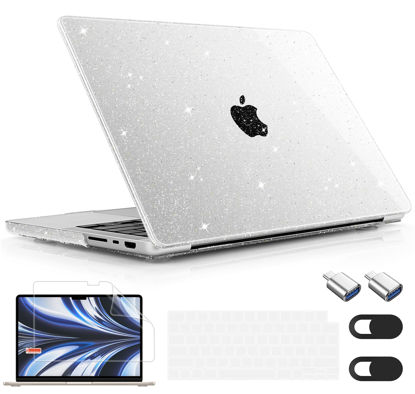 Picture of Mektron Compatible with M3 MacBook Pro 14-inch Case 2023 2021 A2918 A2992 M2 A2779 M1 A2442 Pro/Max, Plastic Hard Shell Cover for Mac Pro 14" with Retina XDR Display & Touch ID, A-Gypsophila Clear