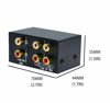 Picture of 2 in 4 Out or 4 in 2 Out Audio Sound selector RCA Female Stereo Channel 2 Splitter switcher Box Switching No External Power No Noise