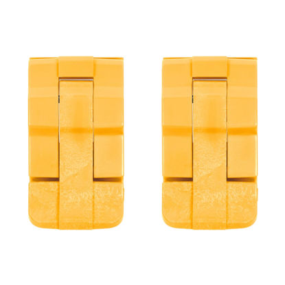 Picture of 2 Pelican Yellow Replacement Double Throw Medium Latches. Fits Protector Series.