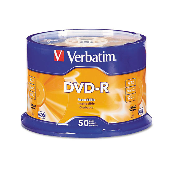 Picture of Verbatim 16x Write Once DVD-R - 50/Pack Spindle