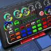 Picture of Pteanecay F009 Audio Mixer Live Sound Card with DJ Mixer Effects and Studio Equipment Voice Changer Podcast Production, Black, 500735298