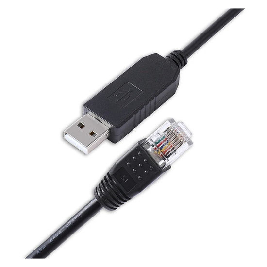 Picture of CHANNlCY CP2102 USB RS232 to RJ45 8P8C Cable for Po-Mr Inverter RS232 Serial PC Communication and Monitoring(Size:2.98m), Black
