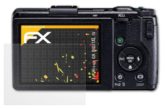 Picture of atFoliX Screen Protector compatible with Ricoh GR DIGITAL IV Screen Protection Film, anti-reflective and shock-absorbing FX Protector Film (3X)