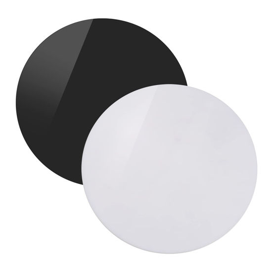 Picture of Andoer 2pcs 30X30cm Round Acrylic Sheet Reflection Board Photography Background Boards for Products, Jewelry, Watches, Still Life Photography