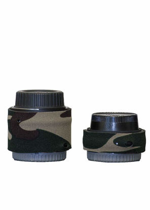 Picture of LensCoat Cover Camouflage Neoprene Lens Cover Protection Nikon Teleconverter Set III, Forest Green (lcnexIIIfg)