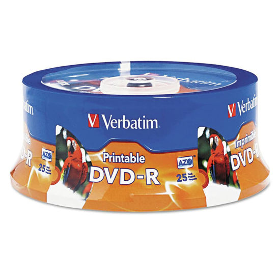 Picture of Verbatim 96191 DVD-R Disc, 4.7 Gb, 16X, White, 25/Pk