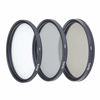 Picture of ProOptic 86mm Digital Essentials Filter Kit, with Ultra Violet (UV), Circular Polarizer and Neutral Density 2 (ND2) Filters, with Pouch