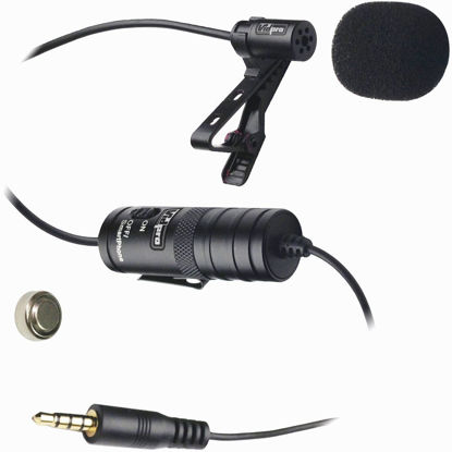 Picture of XM-L Wired Lavalier Microphone With 20' Audio Cable for Canon Digital EOS Rebel SL1, T2i, T3i, T4i, T5i, T6i, T6s, EOS 60D, EOS 70D, 50D, 40D, 30D, EOS 5D, EOS 5Ds, EOS 5D Mark III, EOS 6D, EOS 7D, EO