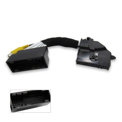 Picture of NGHTMRE 54 Pin Apim Connector for Sync 1 Ford Camera Input Harness Cable Extension on SYNC 2 or SYNC 3 with RCA Connector for Camera 35cm 14 inches
