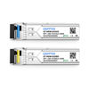 Picture of 1.25G SFP Module, 1000Base-BIDI WDM Transceiver, 20KM Simplex LC DDM Tx1310/Rx1550nm Optical Fiber Transceiver for Cisco GLC-BX-20U, Cisco GLC-BX-20D, Ubiquiti, Mikrotik, D-Link, Supermicro, Netgear