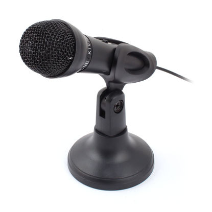 Picture of uxcell 3.5mm Stereo Microphone Mic + Stand for PC Laptop Notebook Skype