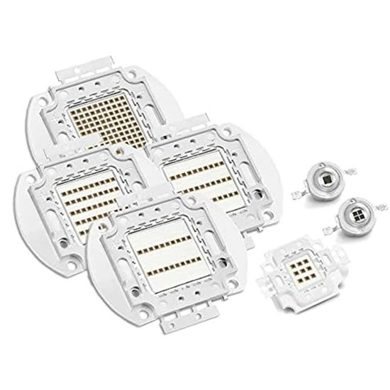 Picture of TOPXCDZ LED Chip Infrared IR 680nm 740nm 760nm 800nm 850nm 880nm 940nm 980nm 1000nm COB Diodes 3W 5W 10W 20W 30W 50W 100W Light Beads COB Night Vision CCTV Camer (IR 800-805nm, 10W x 1piece)