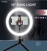 Picture of Vivitar 10-Inch Streaming Essentials LED Ring Light with Spider Tripod and Phone Mount, White (RL10KIT)