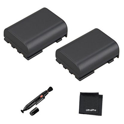Picture of UltraPro 2-Pack NB-2LH High-Capacity Replacement Battery for Canon PowerShot, Rebel, and Other Camera and Camcorder Models. UltraPro Microfiber Cleaning Cloth, Lens Cleaning Pen Included