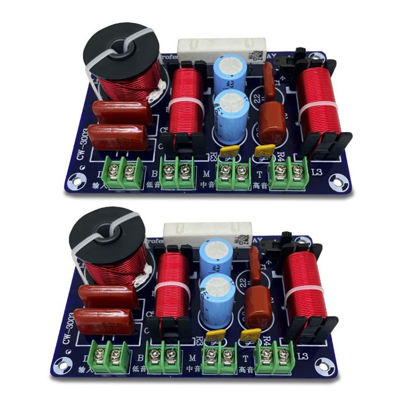Picture of Beuiouer 2PCS 3-Way 250W 850/5200Hz Frequency Divider DIY Speaker Filter Circuit Treble Medium Bass HiFi Stereo Audio Crossover Easy to Use