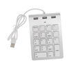 Picture of UKCOCO External Number Pad for Laptop 10 Key Keypad 10 Key Numeric Pad Macro Keypad Wired Number Pad for Laptop Keypad for Laptop Numeric Keypad USB Keyboard Computer Financial Accounting