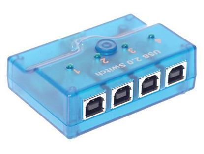 Picture of Coolgear 4-Port USB 2.0 mini switch A/B/C/D switching for Windows Vista/7