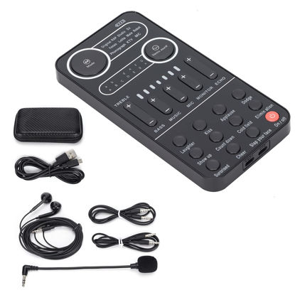 Picture of Sanpyl Live Sound Card, Sound Card Set Mobile Phone and Computer Universal Intelligent Noise Reduction Live Voice Changer with Multiple Sound Effects(K9)