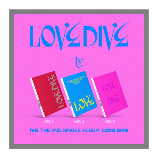Picture of IVE LOVE DIVE 2nd Single Album Ver.3 CD+96p PhotoBook+1p PhotoCard+Heart Hologram Card+Tracking Sealed