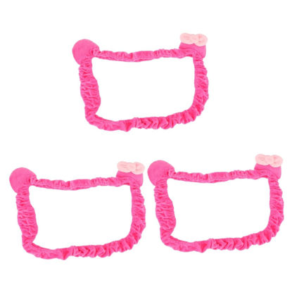 Picture of KOMBIUDA 3 pcs Rosy Cute Inch Cover New with Static Furry Elastic Screen LED for Lovely Gift Case Ear Computer - Border LCD Protector Panel Anti- Pink Xmas Display Desktop