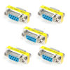 Picture of Fielect DB9 VGA Gender Changer 9 Pin Female to Female 2-Row Mini Gender Changer Coupler Adapter Connector for Serial Applications Blue Pack of 20