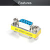 Picture of Fielect DB9 VGA Gender Changer 9 Pin Female to Female 2-Row Mini Gender Changer Coupler Adapter Connector for Serial Applications Blue Pack of 20