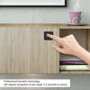 Picture of Intelligent Fingerprint Lock Smart Electric Drawer Cabinet Lock Black PC Plastic for Home Office Drawer Wardrobe Furniture Lock Sauna SPA
