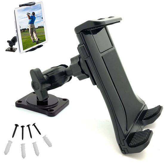 Picture of ChargerCity 4" inch Jax Rigid Hard Heavy Duty ELD Compliant Metal Alloy Drill Mount for Smartphone & Midsize Tablet, fits i-Pad Air Mini Pro i-Phone Pro MAX Galaxy Tab E S Note (13 13 S22 S21)