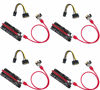 Picture of Newest Version USB Riser V009S 4 Pack ALB Vendor PCIE Riser 6 PIN + MOLEX GPU Mining ETH